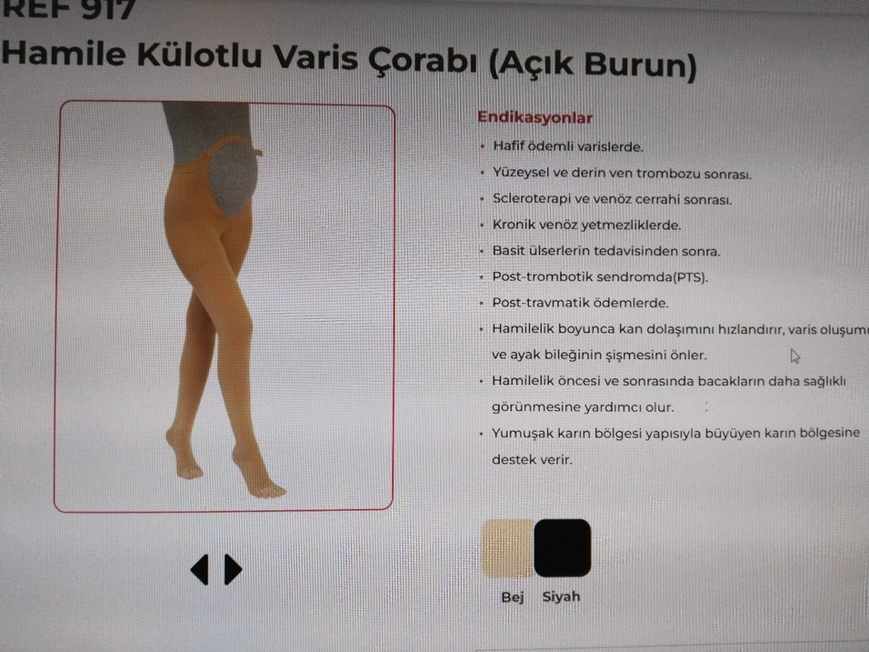 Variteks Hamile Varis Çorabı, Mini, Bej - Görsel 3