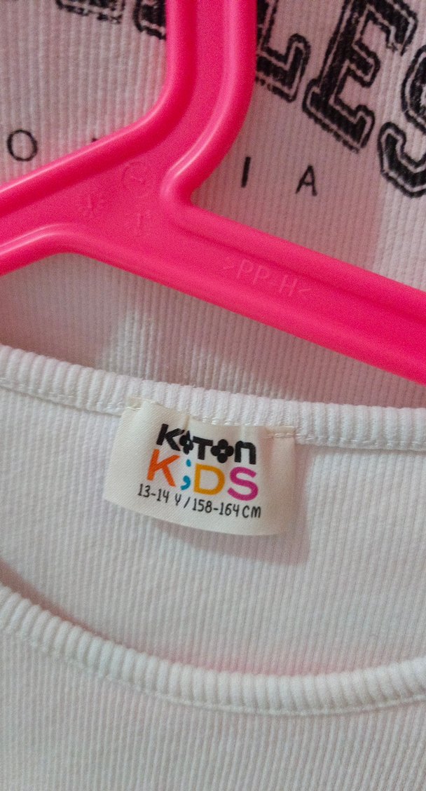 Beyaz Pamuklu Kız Çocuk Uzun Kollu Tişört - Görsel 5