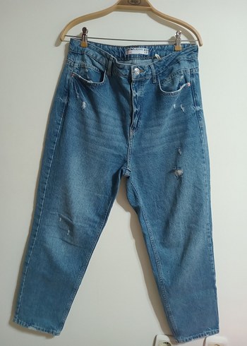 Koton Gri Mavi Salaş Kadın Denim Pantolon