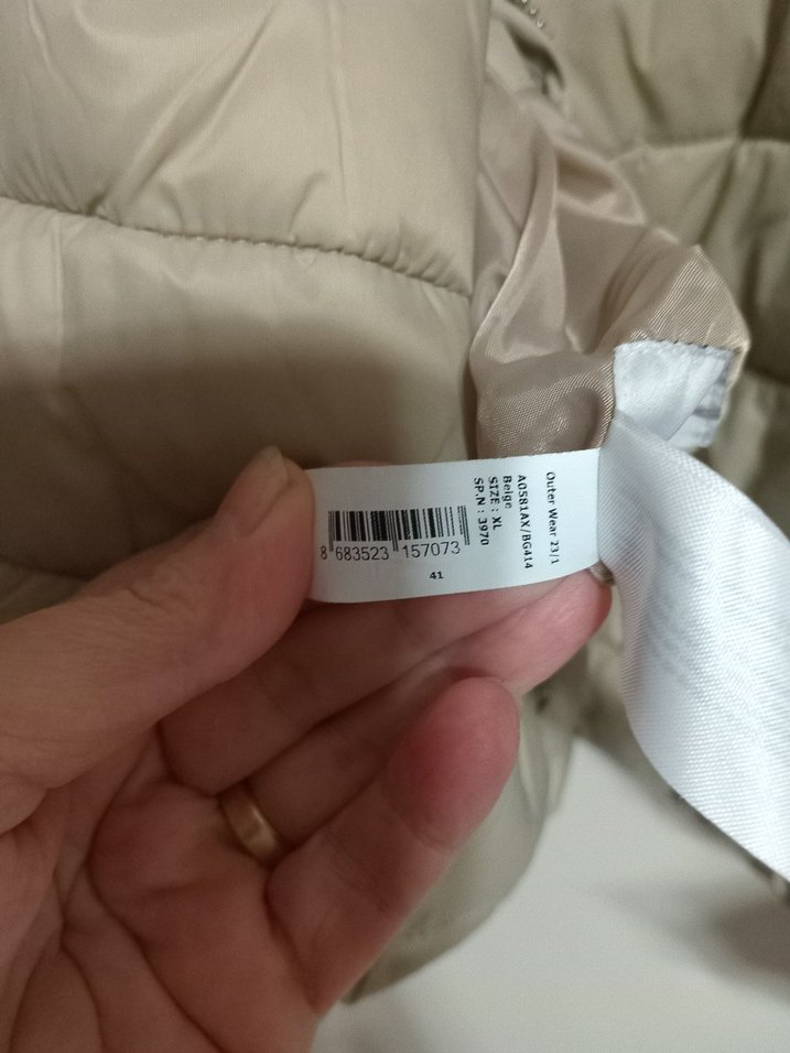 Bej Kadın Midi Kışlık Mont Kürklü - Görsel 5