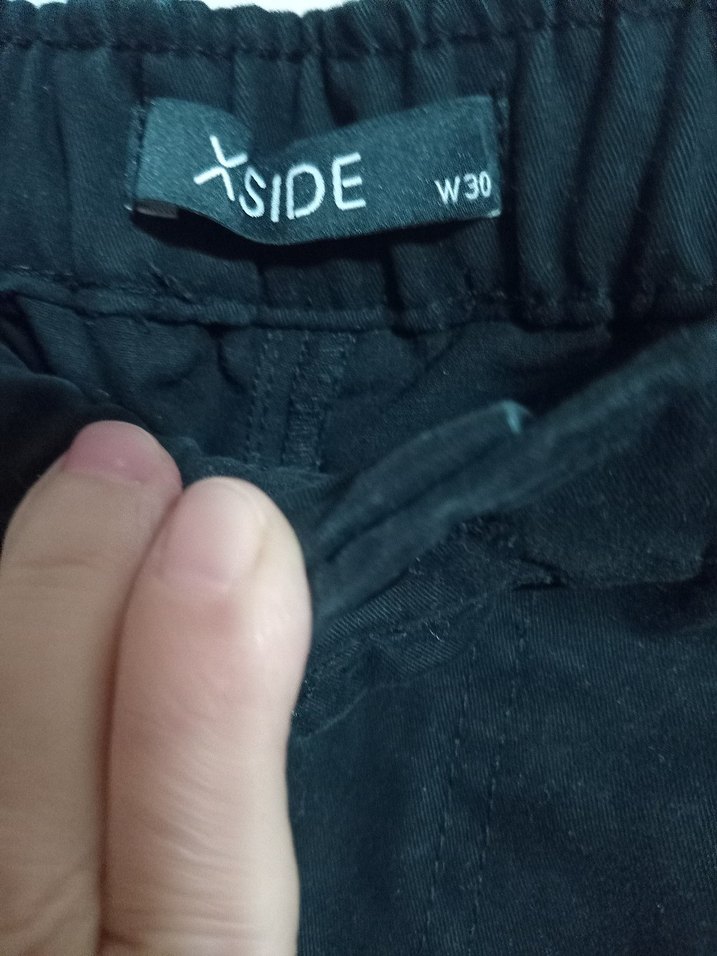 Siyah Bol Kesim erkek Denim Pantolon - Görsel 3