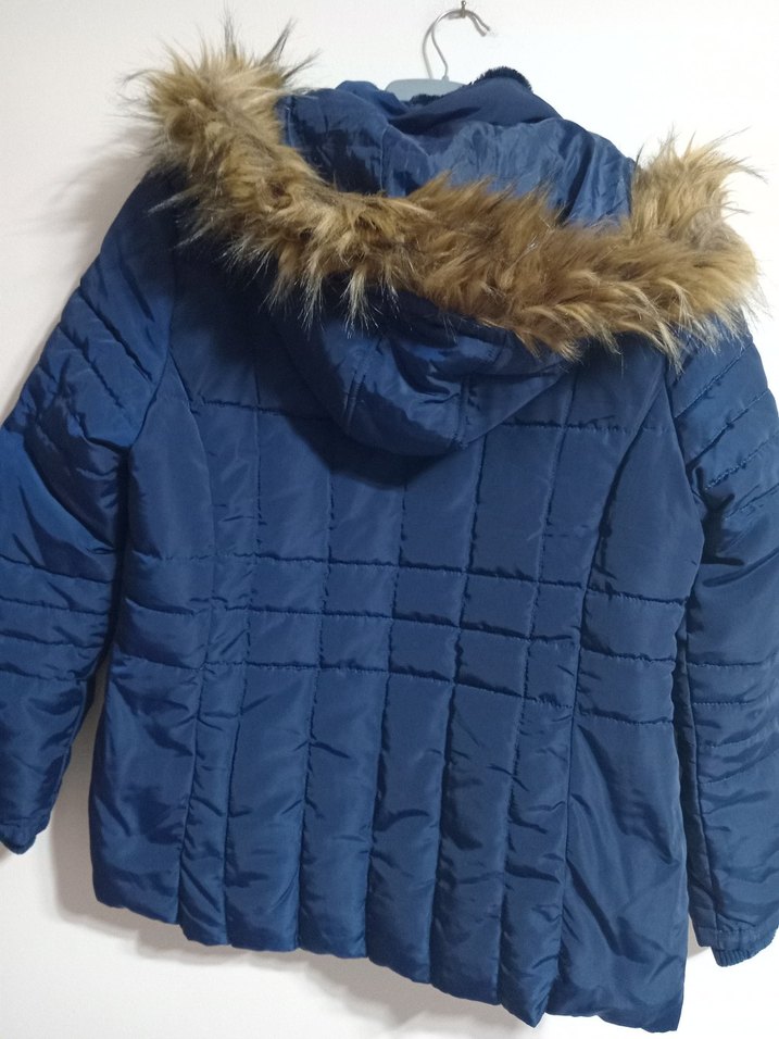 Kürklü Lacivert Kadın Kışlık Mont - Görsel 2