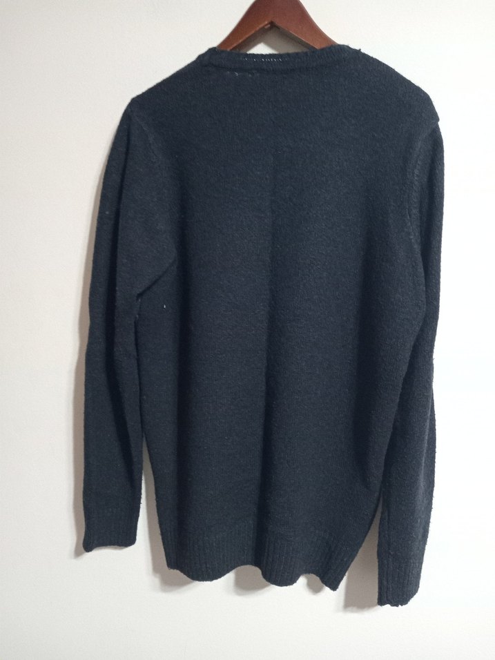 mavi yün kazak - Görsel 3