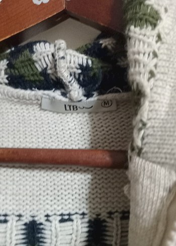 Gri Desenli Örgü Kapüşonlu Erkek Hırka - Görsel 4