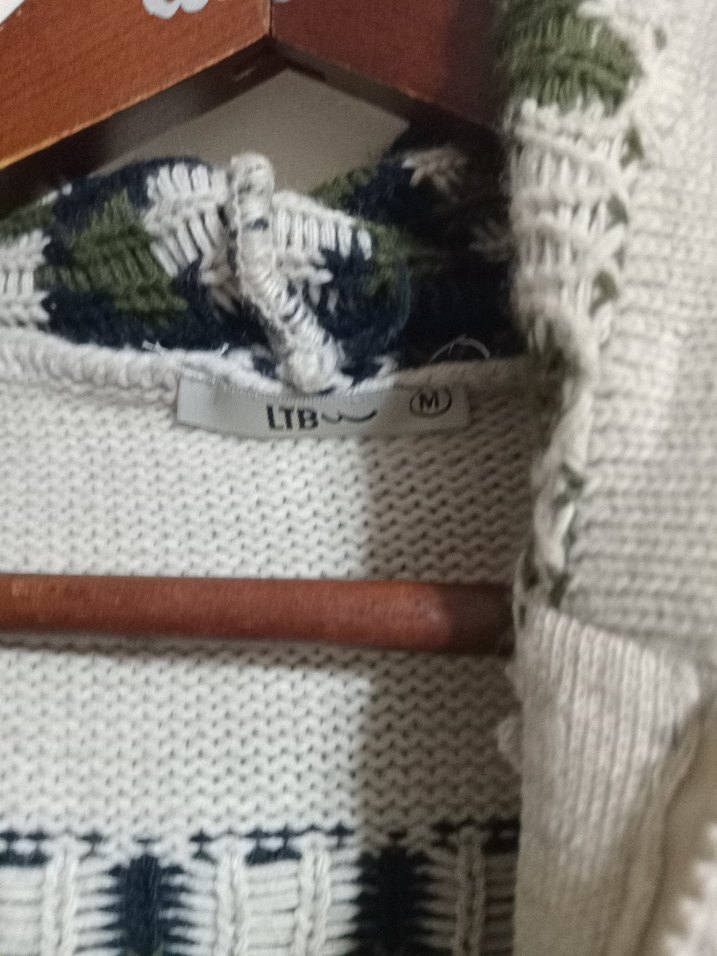 Gri Desenli Örgü Kapüşonlu Erkek Hırka - Görsel 4