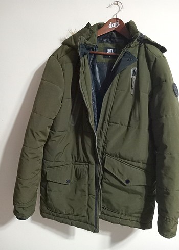 Erkek Haki Fermuarlı Midi Mont - Görsel 5