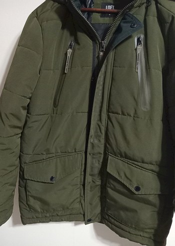 Erkek Haki Fermuarlı Midi Mont - Görsel 6