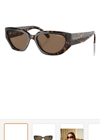 Vogue eyewear& hailey bieber Kahverengi Kadın Güneş Gözlüğü