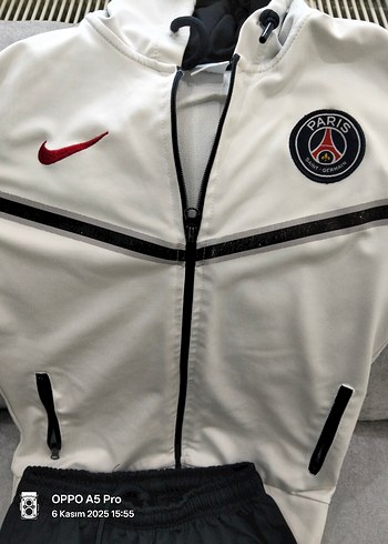 Beyaz Fermuarlı Erkek Eşofman Takımı - Görsel 2