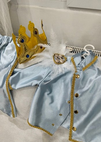 Mavi İşlemeli Kanatlı Çocuk Takım Elbise - Görsel 8