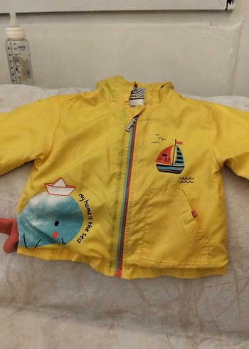 Erkek Çocuk Sarı Fermuarlı Yağmurluk - Görsel 2