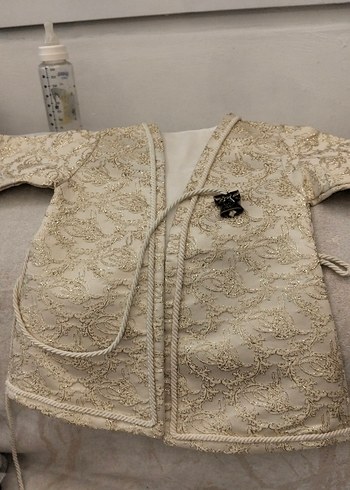 Nakışlı Beyaz Çocuk Ceketi Dantel Detaylı - Görsel 2