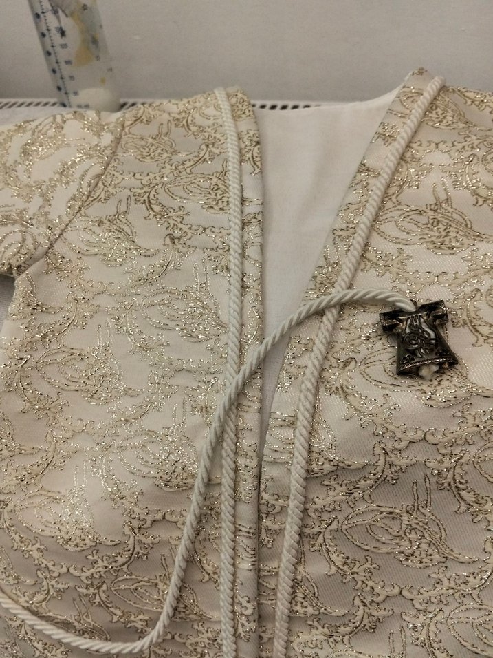 Nakışlı Beyaz Çocuk Ceketi Dantel Detaylı - Görsel 3