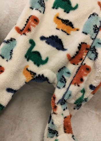 Renkli Dinazor Desenli Fermuarlı Erkek tulum - Görsel 4