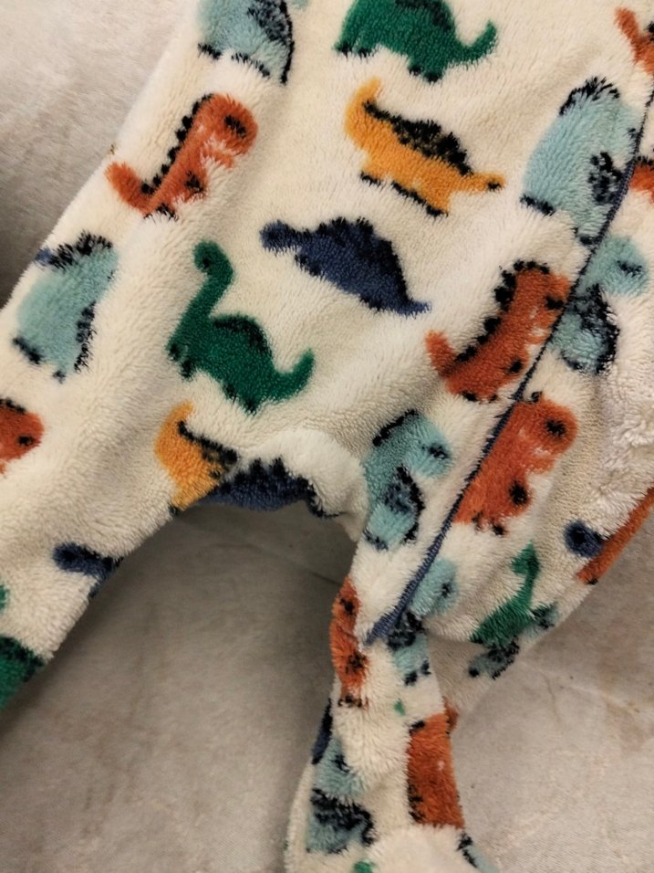 Renkli Dinazor Desenli Fermuarlı Erkek tulum - Görsel 4