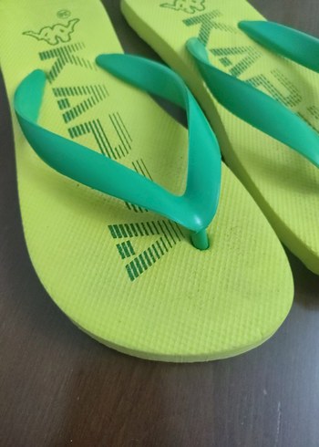 Yeşil Kadın Plaj Terliği, Tabanlı, Kaymaz - Görsel 3