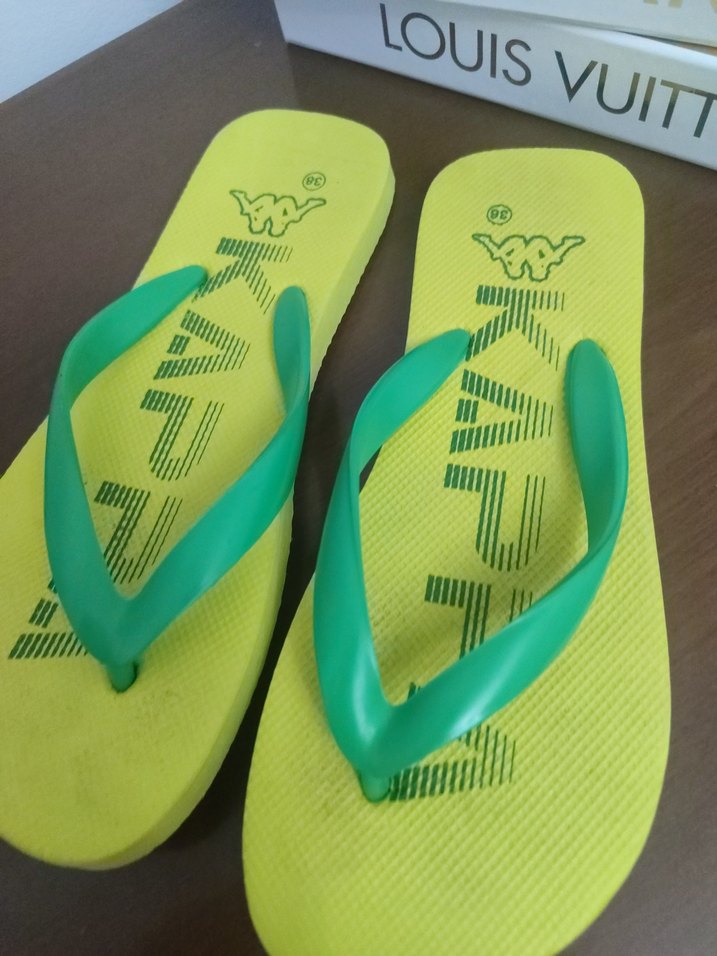 Yeşil Kadın Plaj Terliği, Tabanlı, Kaymaz - Görsel 2