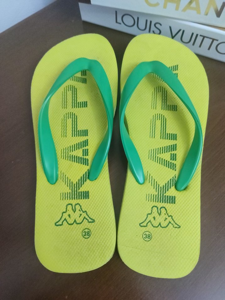 Yeşil Kadın Plaj Terliği, Tabanlı, Kaymaz - Görsel 5