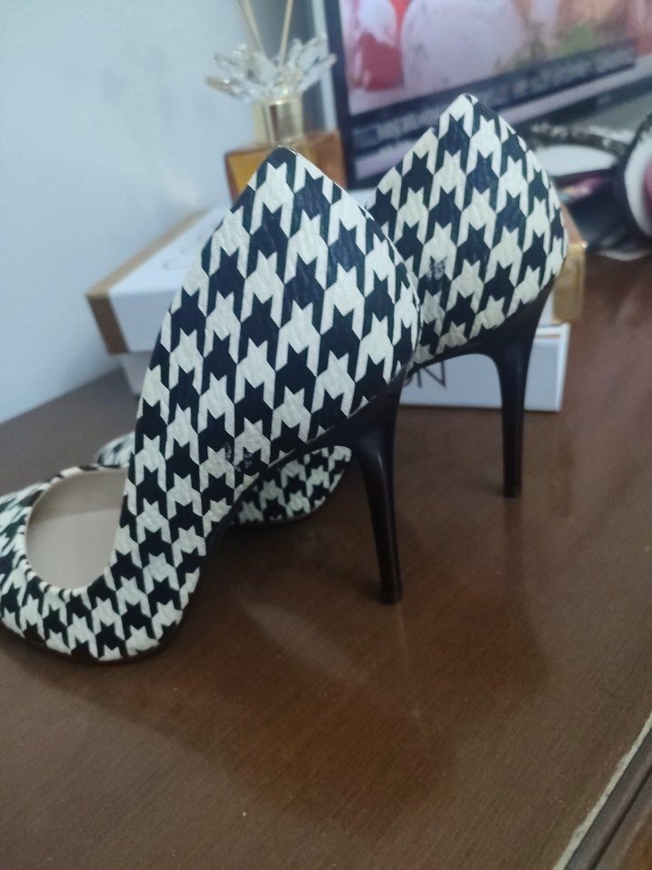 Zebra Desenli Stiletto Topuklu Kadın Ayakkabı - Görsel 5