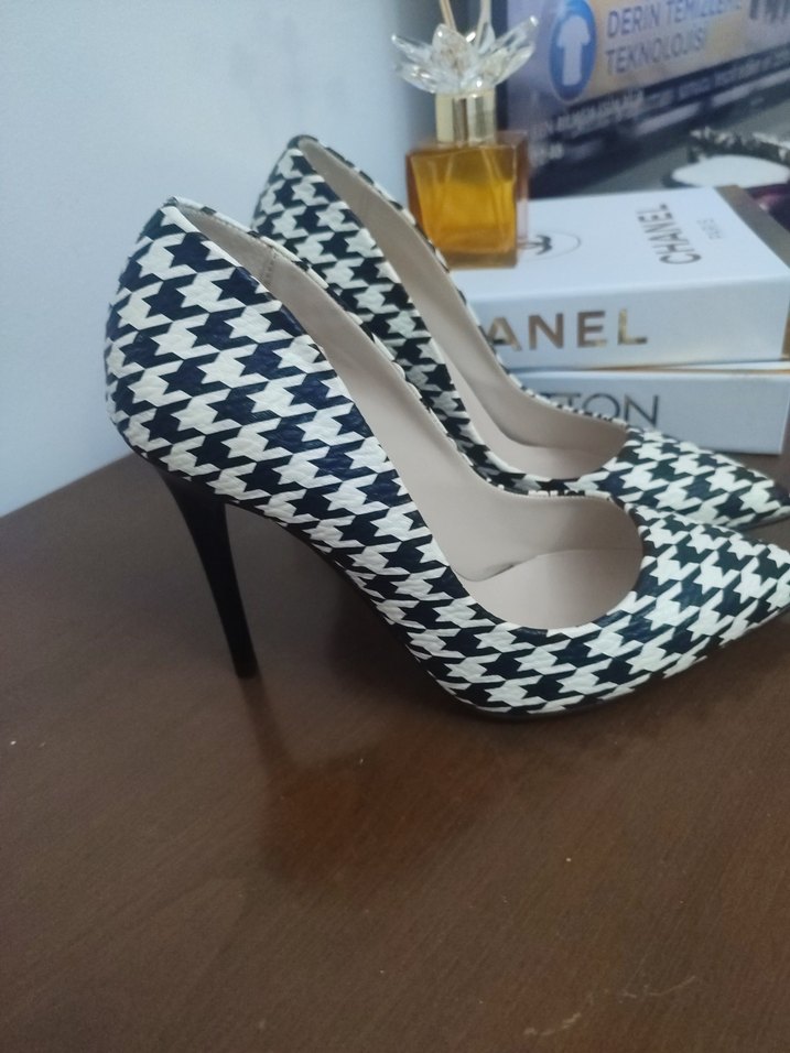 Zebra Desenli Stiletto Topuklu Kadın Ayakkabı - Görsel 3