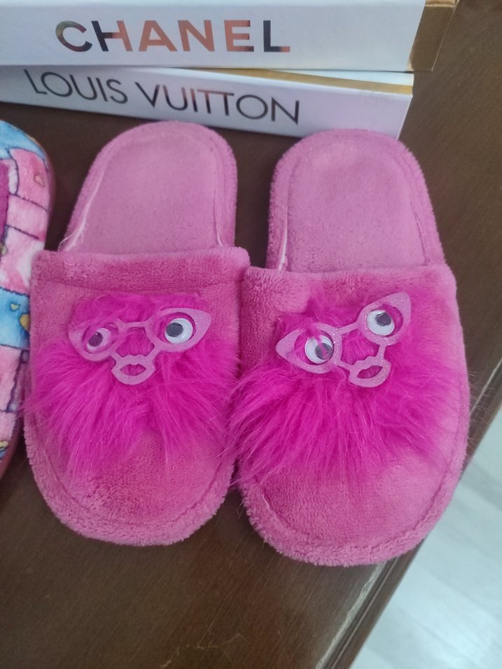 Renkli  Ev Terlikleri Velcro Detaylı - Görsel 3