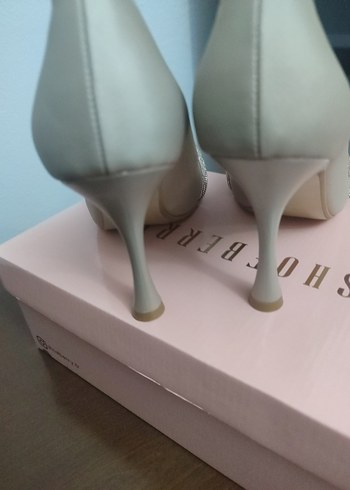 Bej Yılan Desenli Stiletto Topuklu Kadın Ayakkabı - Görsel 5