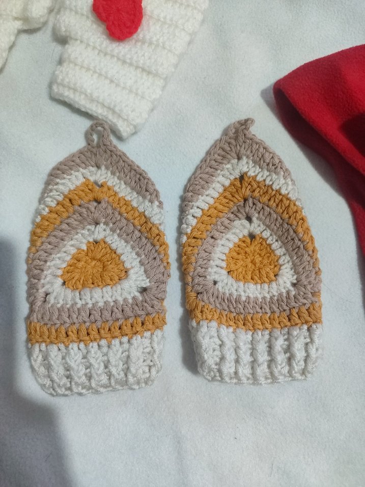 Renkli Nakışlı Örgü Çocuk Bere ve Eldiven Seti - Görsel 2