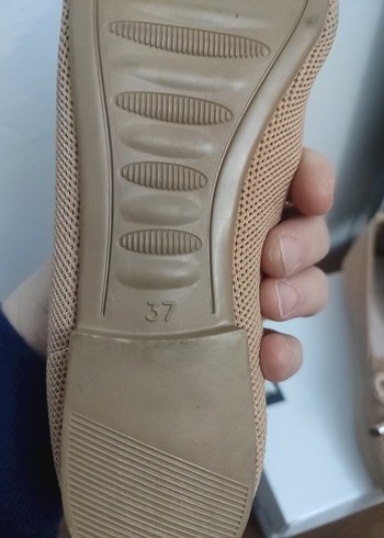 Bej Fiyonklu Kadın Dolgu Topuklu Babet - Görsel 7