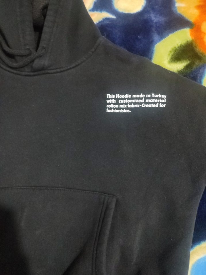 Siyah Kapüşonlu Kadın Sweatshirt - Görsel 2