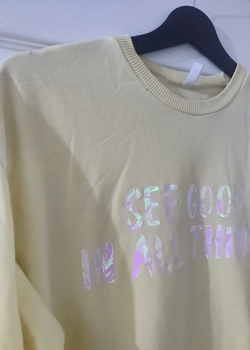 Sarı Sweatshirt Uzun Kollu - Görsel 3