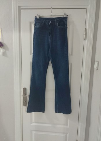 Lacivert Kadın Midi Boy Kot Pantolon
