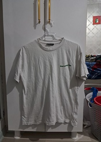 Kadın Beyaz Baskılı Pamuklu Tişört