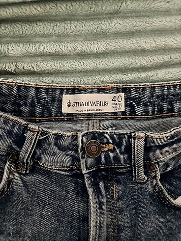 40 Beden mavi Renk Stradivarius Mom Jean