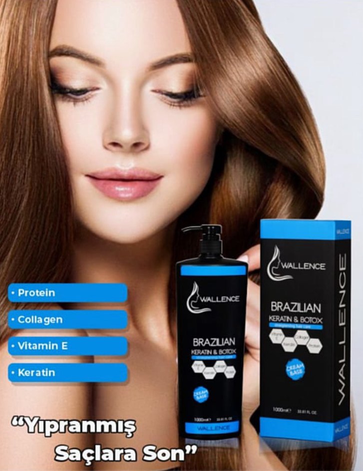 Wallence Brezilya Keratin & Botox  1000ml - Görsel 2