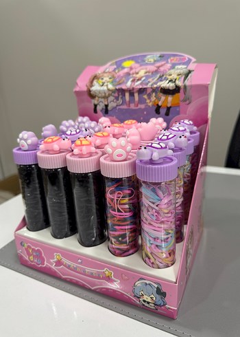 Renkli Çocuk Lastik Toka Set Kutulu - Görsel 3