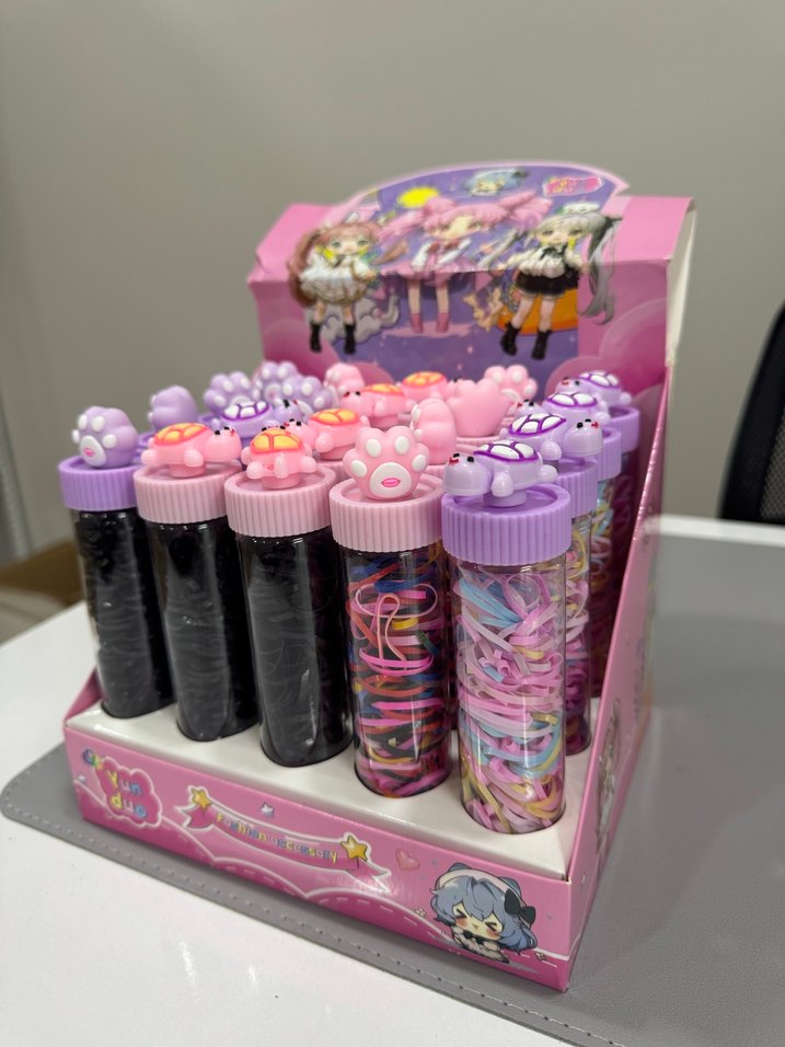 Renkli Çocuk Lastik Toka Set Kutulu - Görsel 3