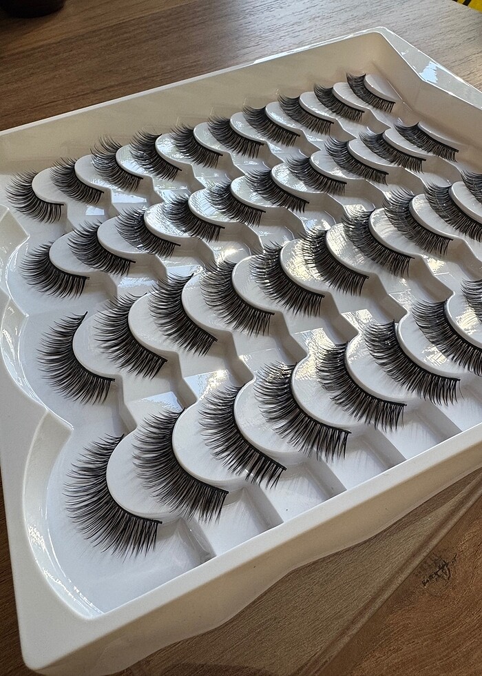 3D 20 ÇİFT TAKMA KİRPİK PROFESYONEL - Görsel 3