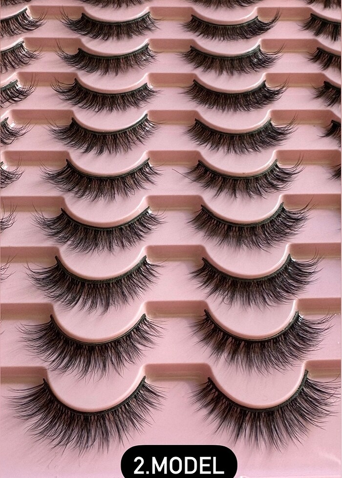 3 KARIŞIK STİL PROFESYONEL TAKMA KİRPİK - Görsel 4