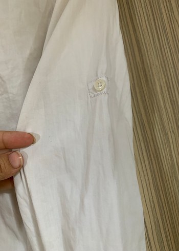 U.S Polo Assn. Beyaz Uzun Kollu Keten Kadın Gömlek
