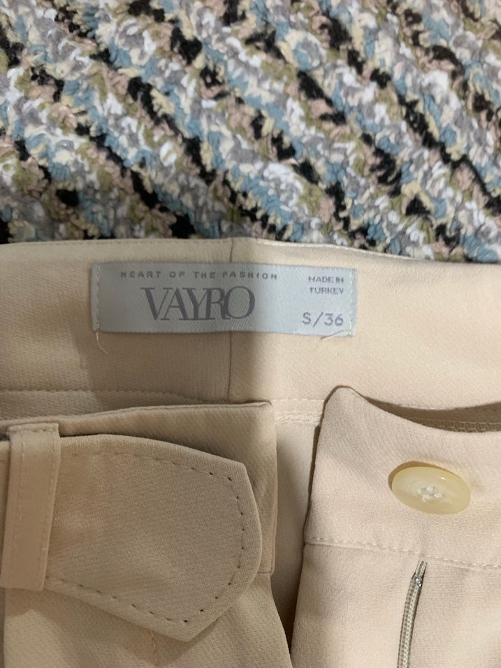 Bej Midi Kadın Kumaş Pantolon - Görsel 2