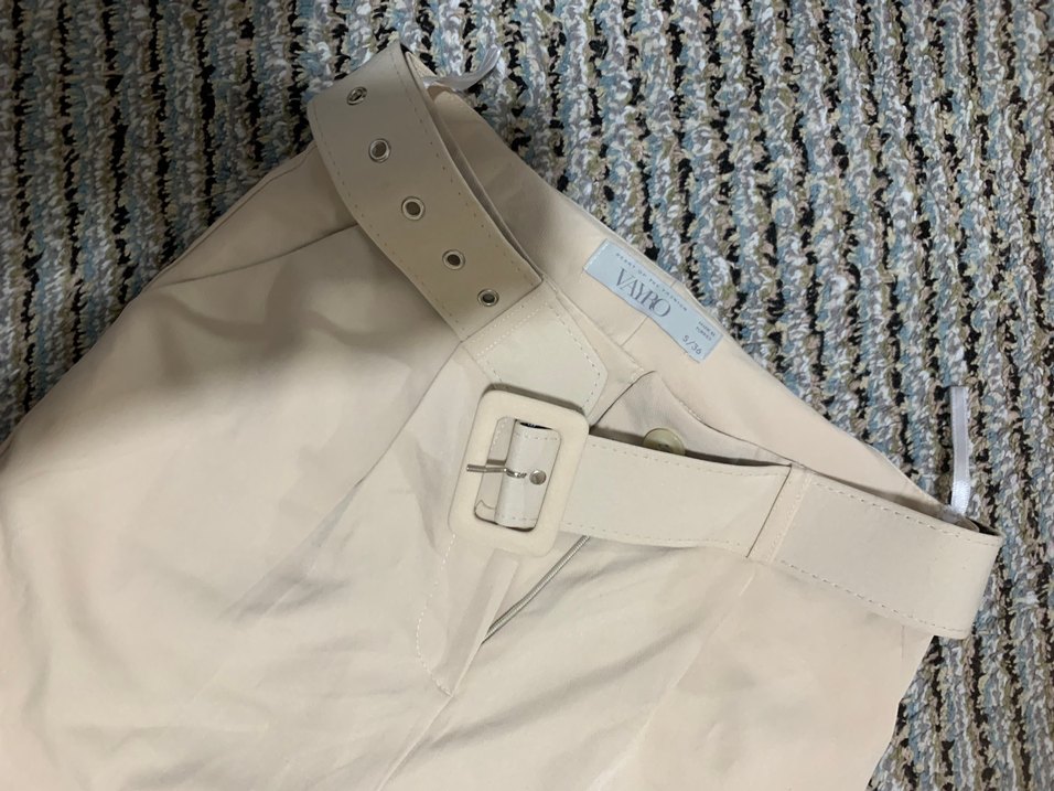 Bej Midi Kadın Kumaş Pantolon - Görsel 3