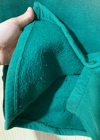 Yeşil Düğmeli Uzun Kollu Kadın Gömlek - Görsel 4