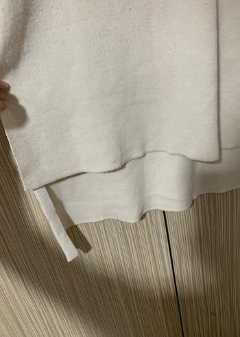 Kadın Bej Keten V Yaka Kolsuz Süveter - Görsel 3