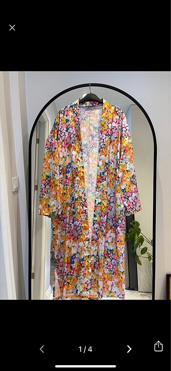 VESNA desenli Saten kimono