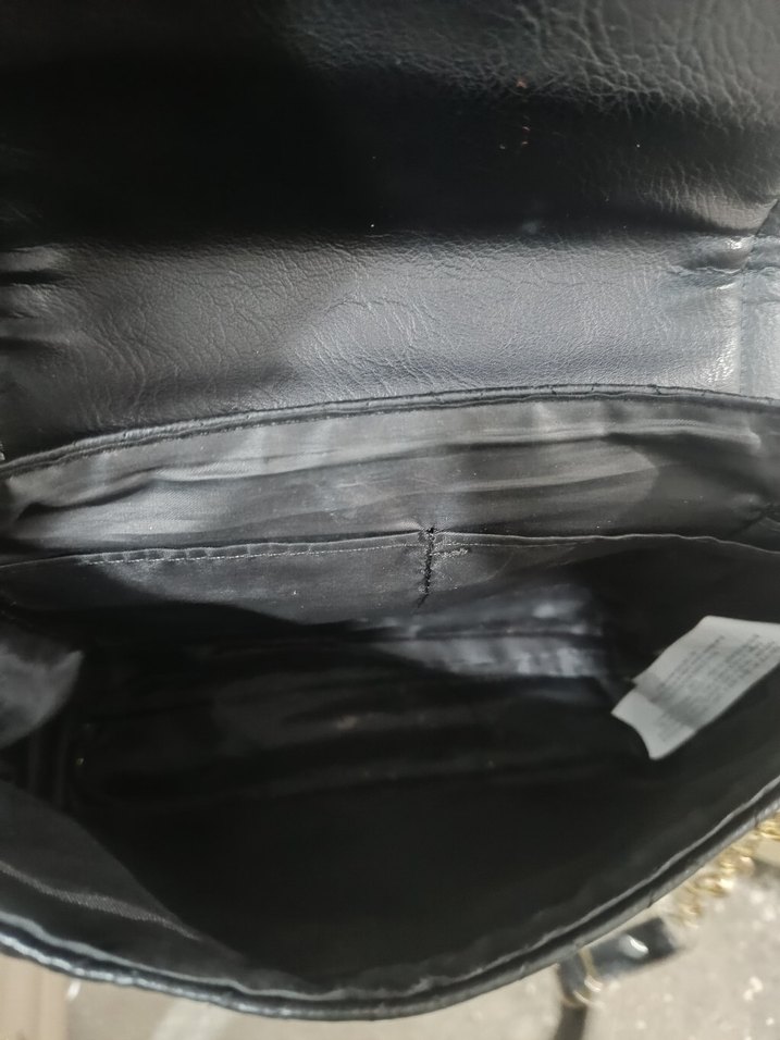 Zincir Detaylı Siyah Deri Kadın Çanta - Görsel 3