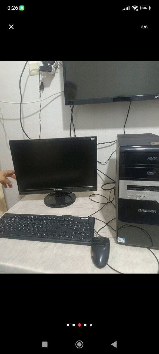 Casper Windows 7 siyah Masaüstü Bilgisayar ve Klavye - Görsel 3