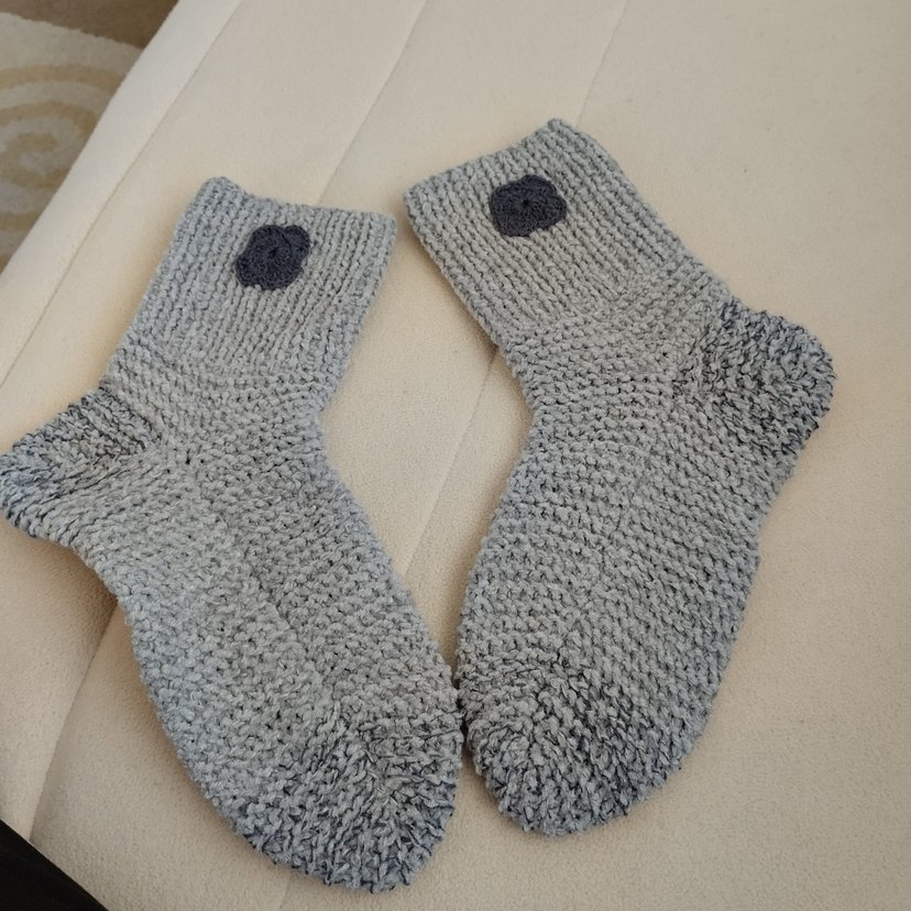 Gri Rahat kadınÇorap patik - Görsel 2