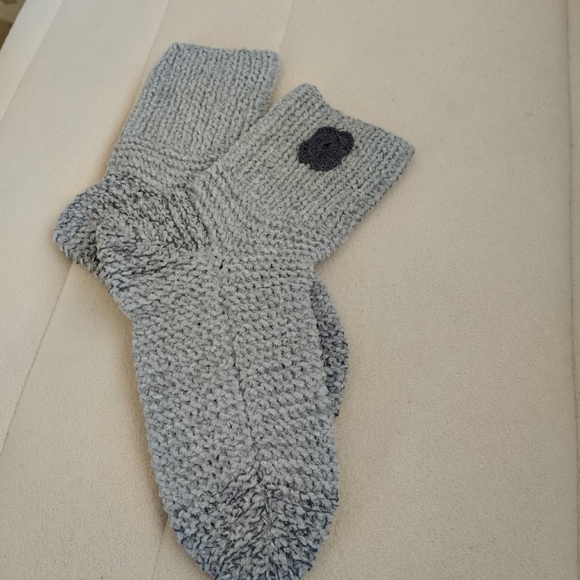 Gri Rahat kadınÇorap patik - Görsel 3