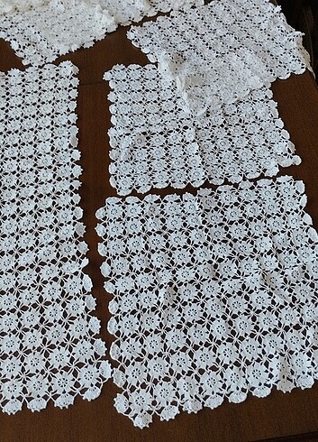 Beden 12 parça tığ işi oda takımı