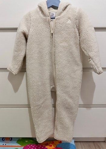 GAP-Kürklü Teddy sherpa Bebek Tulumu - Görsel 4